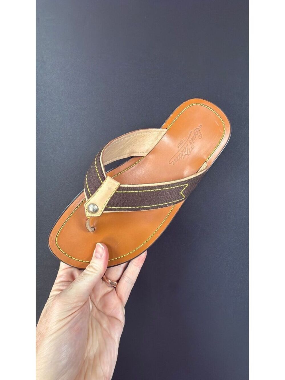Louis Vuitton Brown Flip Flop Size 8LV 9.5 Men’s 11 Women’s